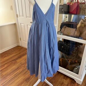 Zara Light Blue Strappy Midi Dress